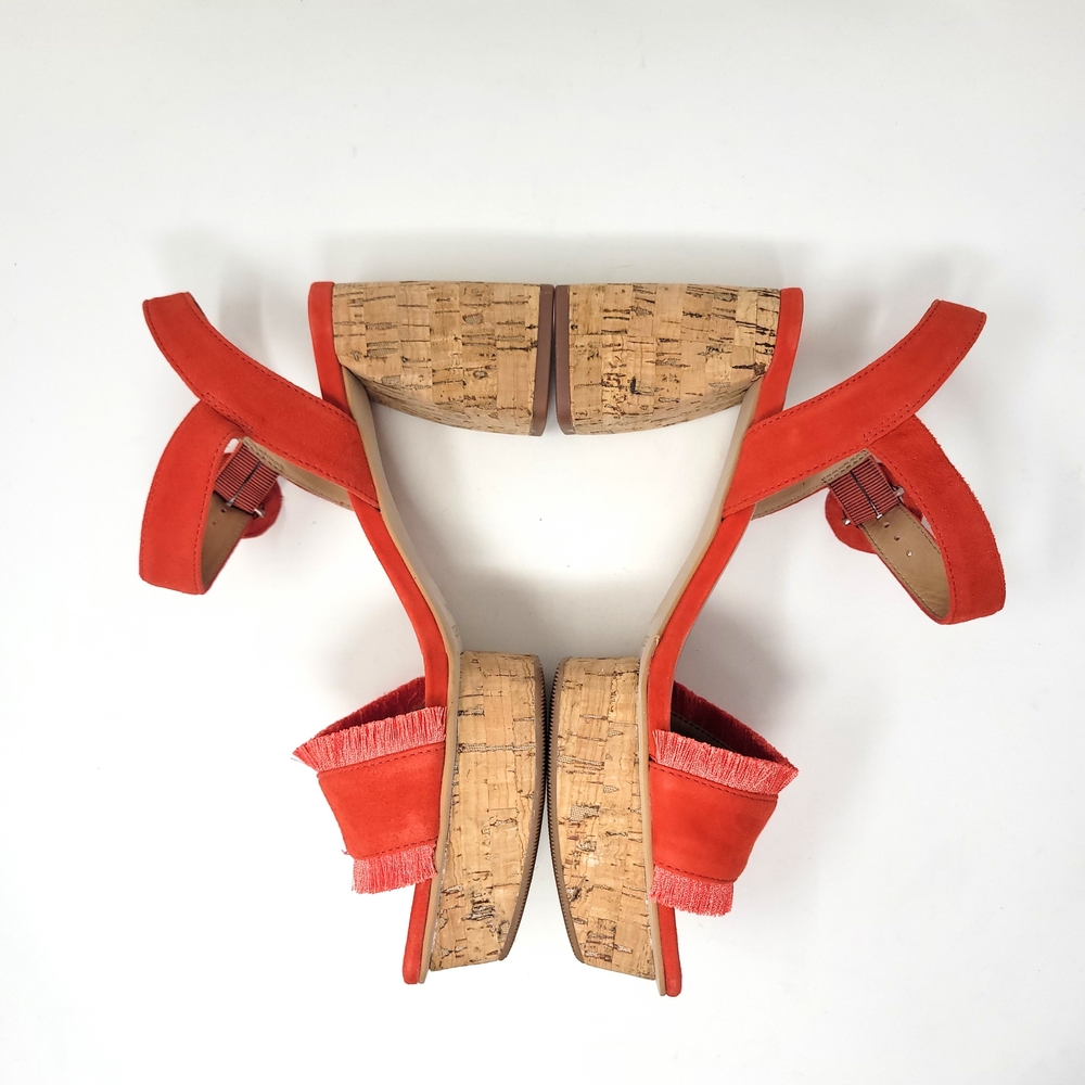 Stylish Red Wedge Sandals